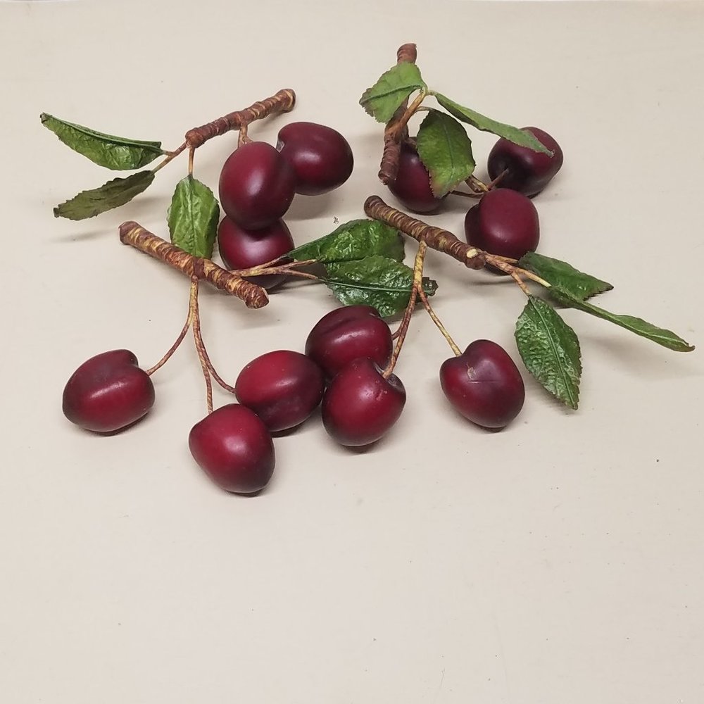 Artifical Faux Bing Cherry Decor (Pack of 12)